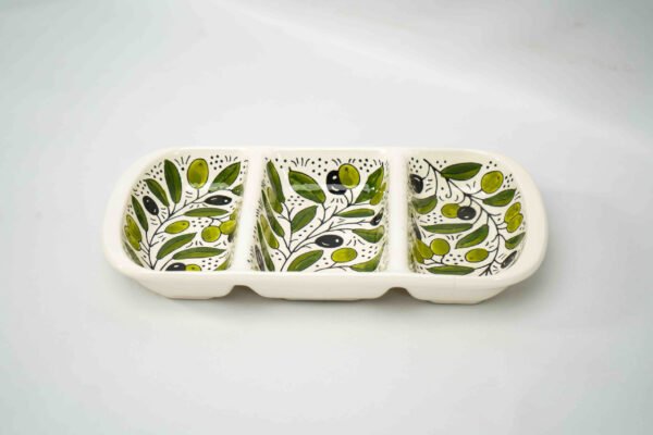 Rectangle olive branch serving bowl
