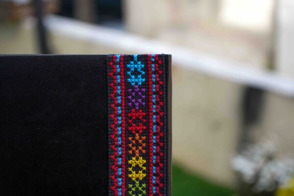 Black Embroidered Notebook