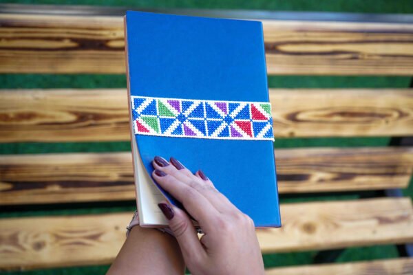 Blue Embroidered Notebook