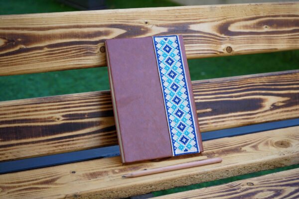 Brown Embroidered Notebook