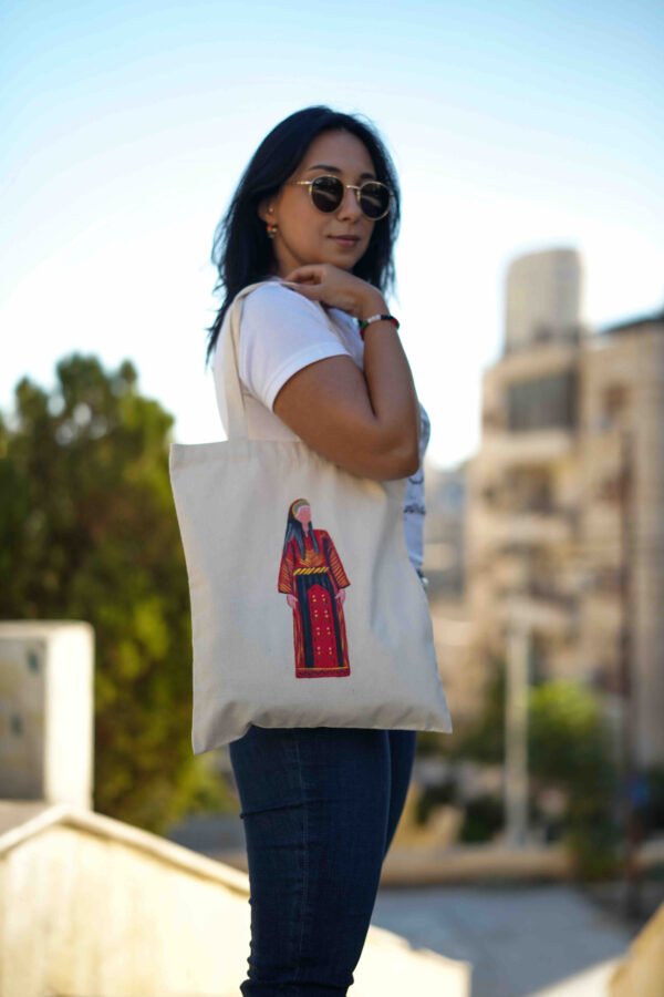 Hand painted Al Khalil Thobe tote bag