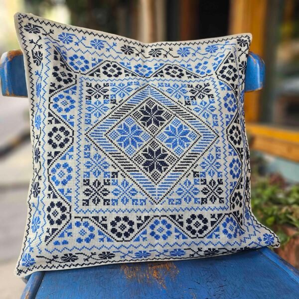 Blue Embroidered Cushion cases