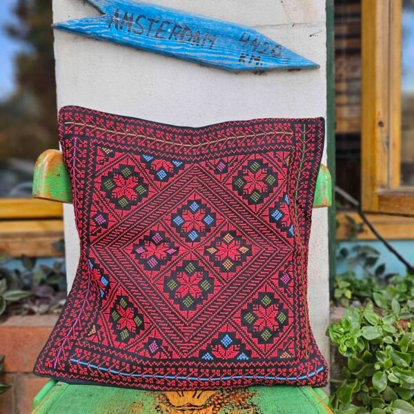 Red Embroidered Cushions cases - Image 2