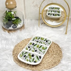 Rectangle olive branch serving bowl