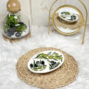 Oval olive branch serving bowl