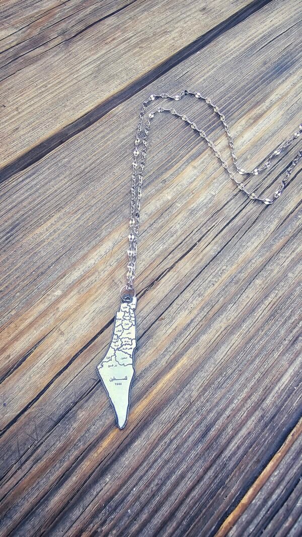 Palestinian Map Tear Gas Necklace