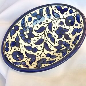 Ceramic Oval Dish - Classic Blue