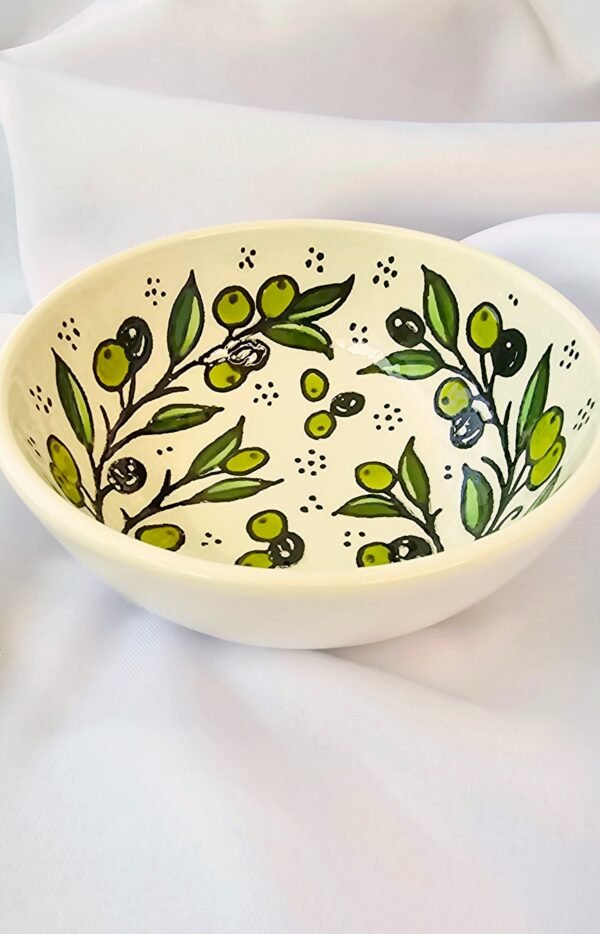Medium Olive Bowl Hebron ceramic - Image 2