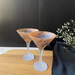 Orange-Pink Gazan Cocktail Glass