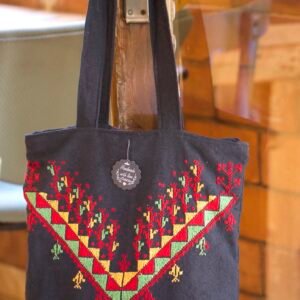 Gazan Thobe Embroidered Black Tote Bag