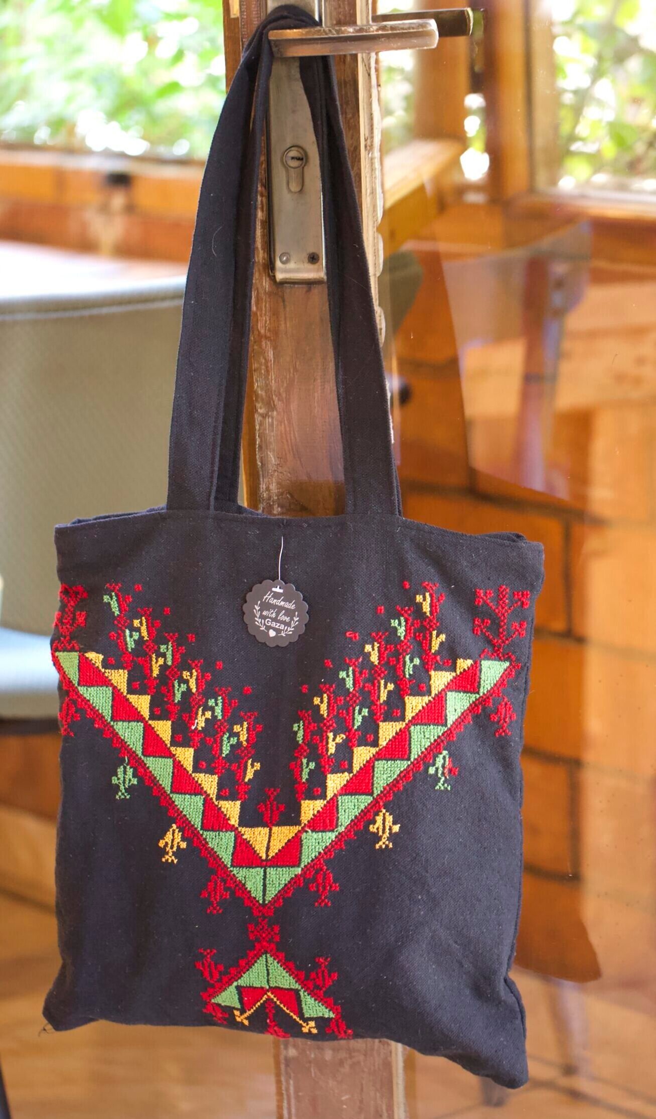 Gazan Thobe Embroidered Black Tote Bag