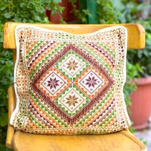 Green embroidered Cushions cases