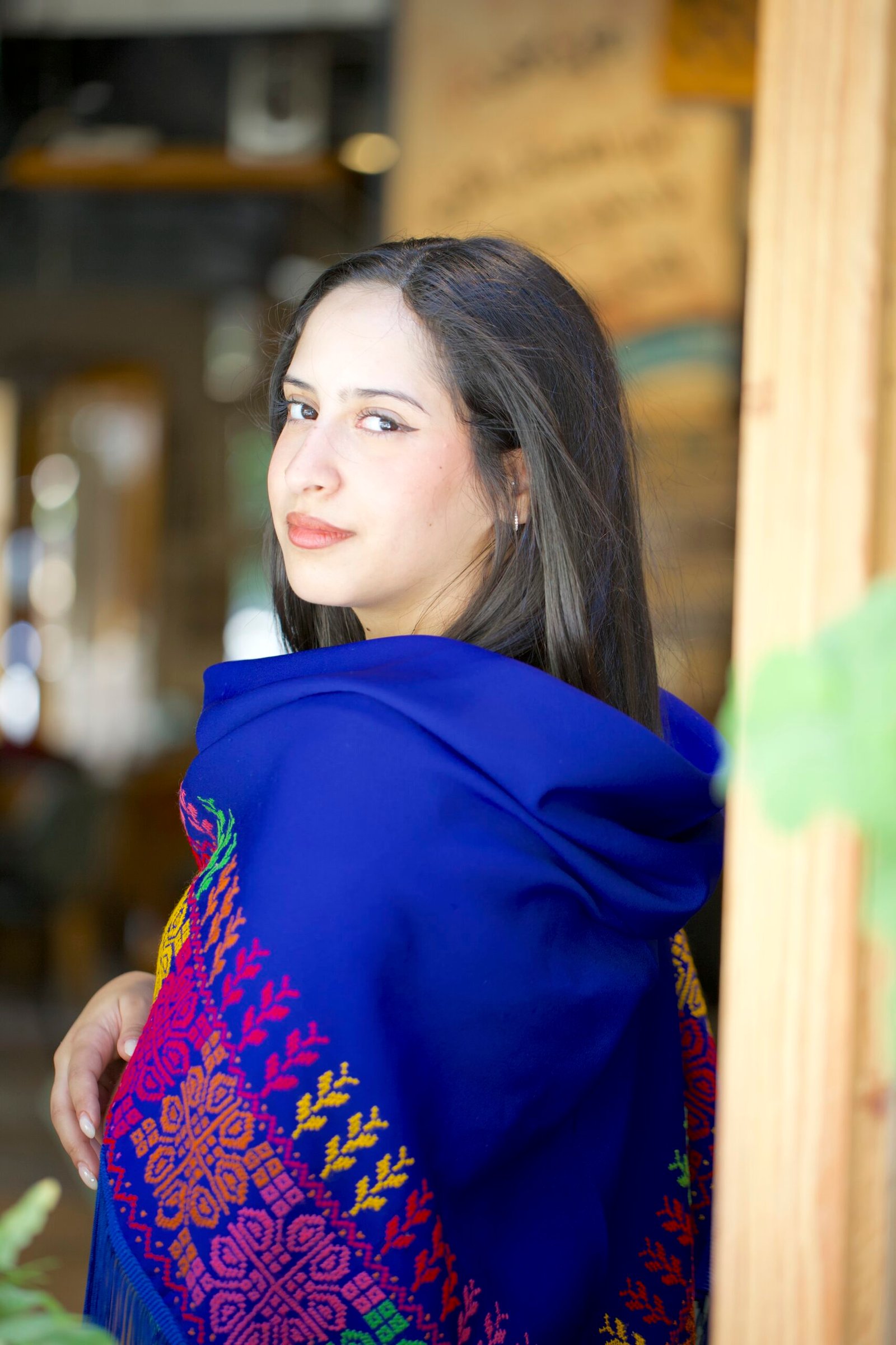Hand embroidered colourful Shawl - Image 2