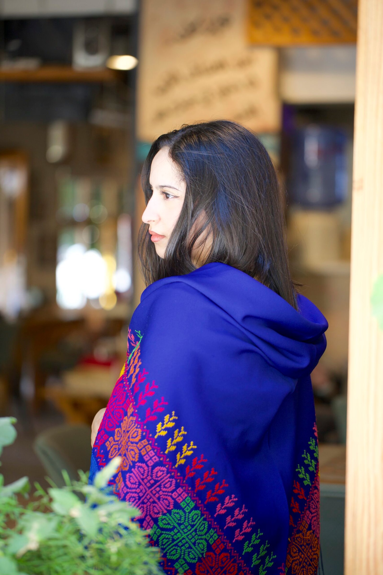 Hand embroidered colourful Shawl - Image 3
