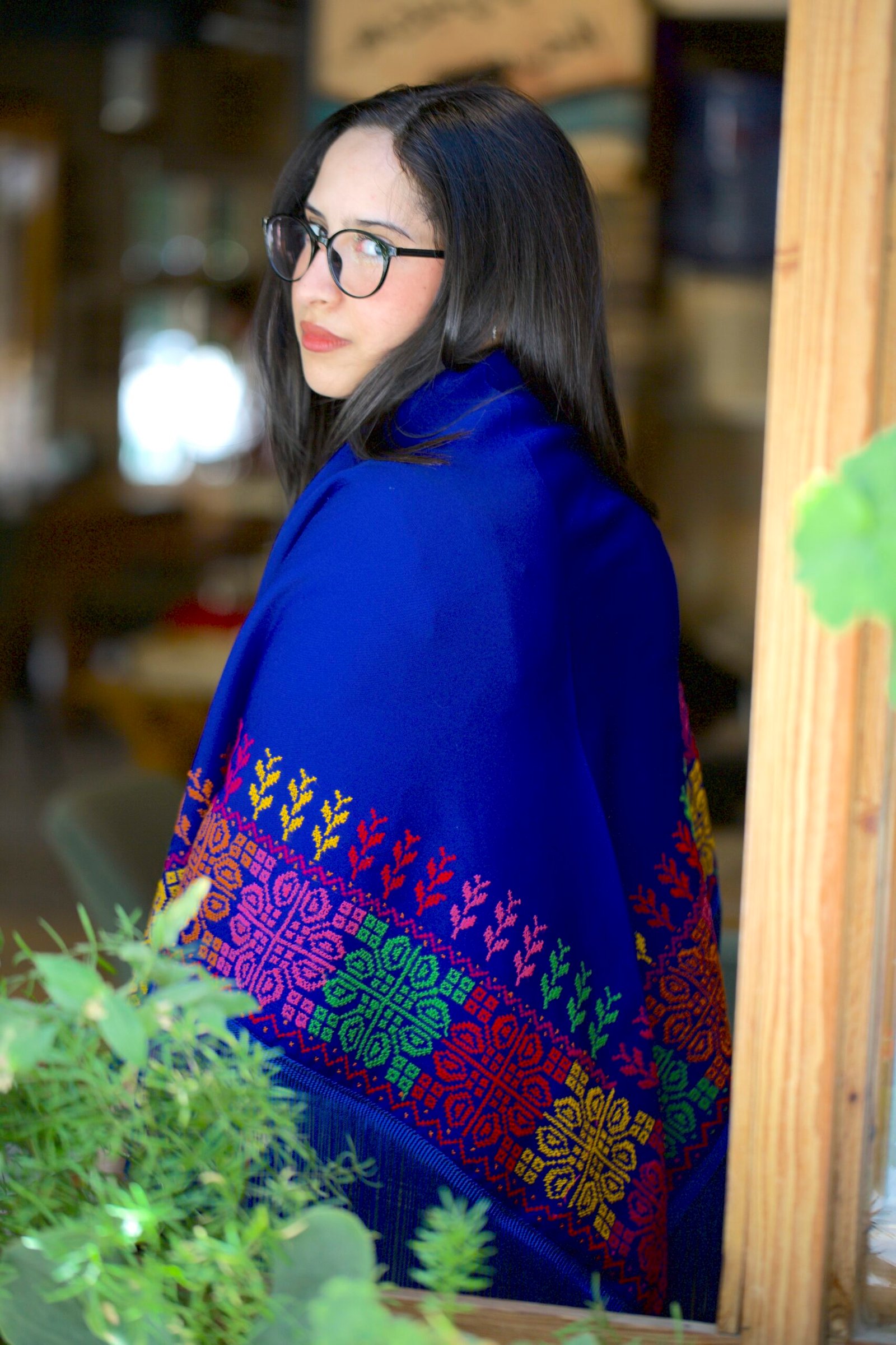 Hand embroidered colourful Shawl - Image 5
