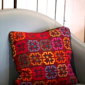 Embroidered Colourful Cushion Cover